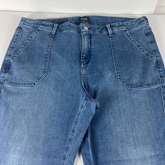 Not Your Daughter Jean Women 38x30* Barbara Boot Cut High Rise Blue Denim Tag 16 - Picture 2 of 16